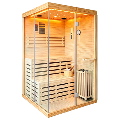 2-3 Person Indoor Traditional Steam Sauna with 3000W Heater